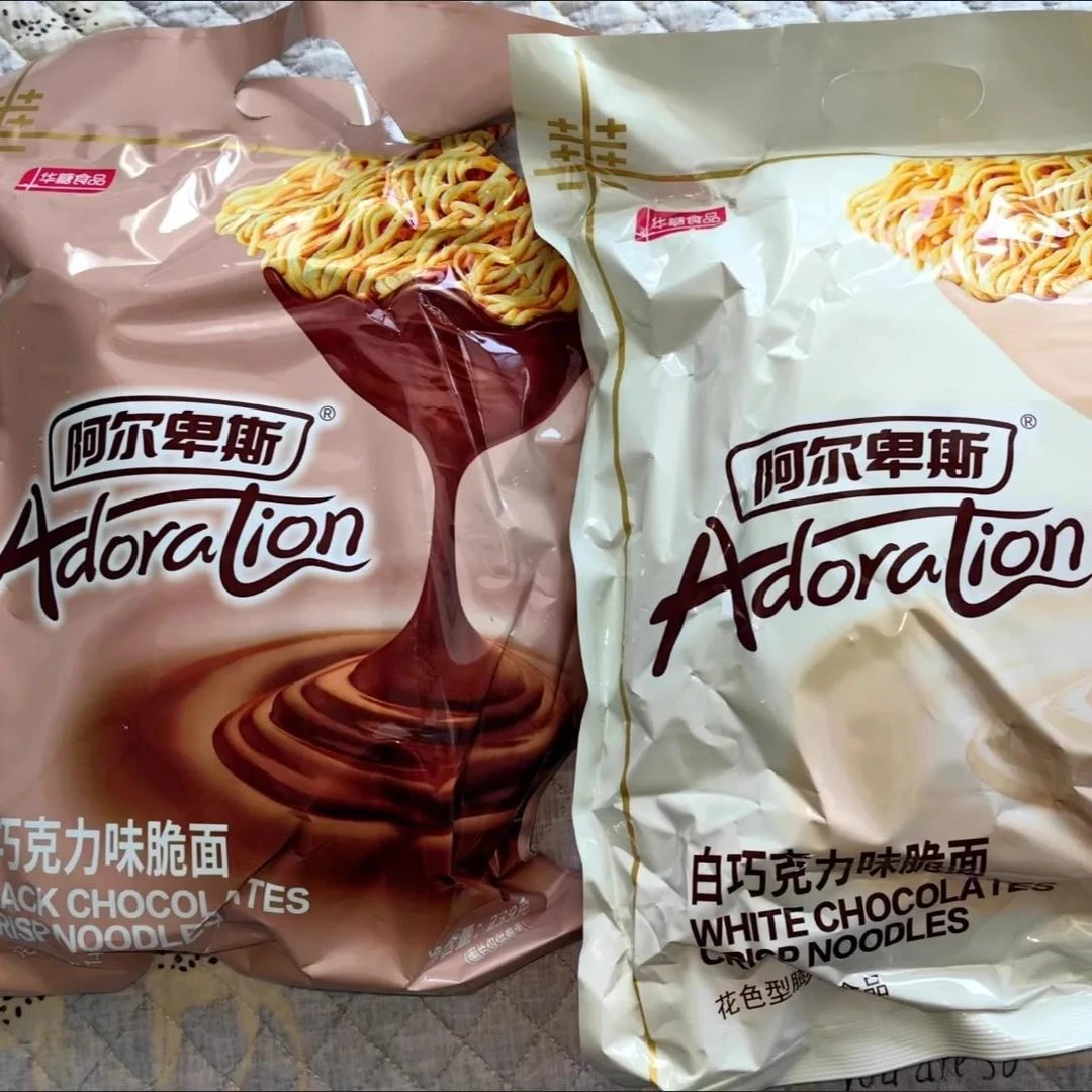 阿尔卑斯巧克力味干脆面239g涂层干吃泡面休闲食品充饥零食点心