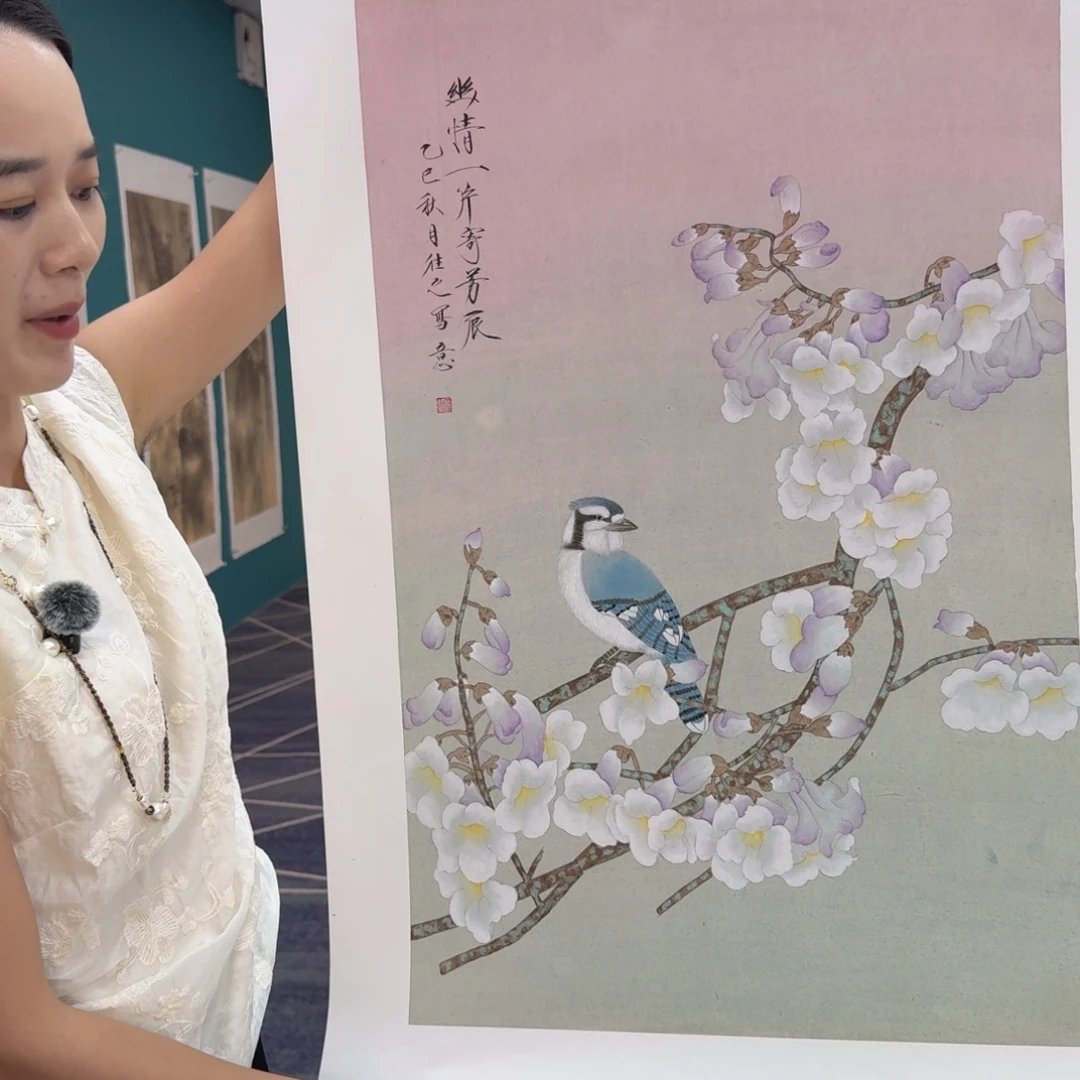 国画国画作品山水花鸟