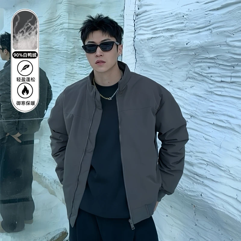 【跨年限定】立领羽绒外套夹克男女秋冬美式高街潮牌痞帅冬季棒球服