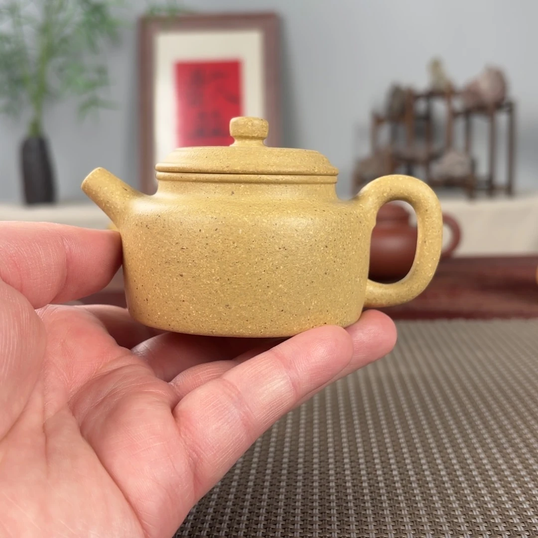 紫砂茶壶斑****睡微瑕黄龙山原矿紫砂壶