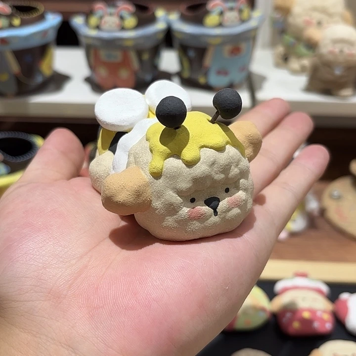 陶瓷双饮款蜜蜂小狗