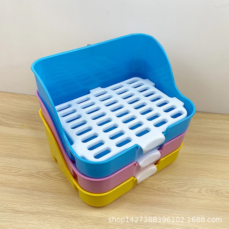 大号兔子厕所兔厕所宠物兔方形厕所尿盆便盆兔兔屎盆子兔笼具用品