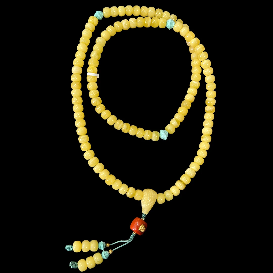 2273-蜜蜡18K项链孤品