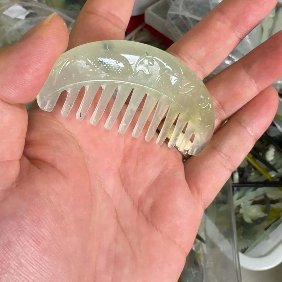 蛇纹石玉未镶嵌发饰