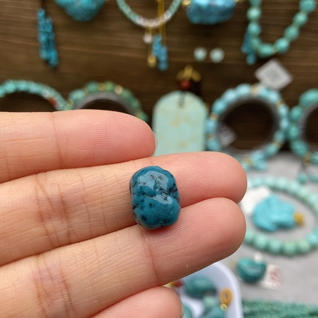 绿松石未镶嵌玉化豆子