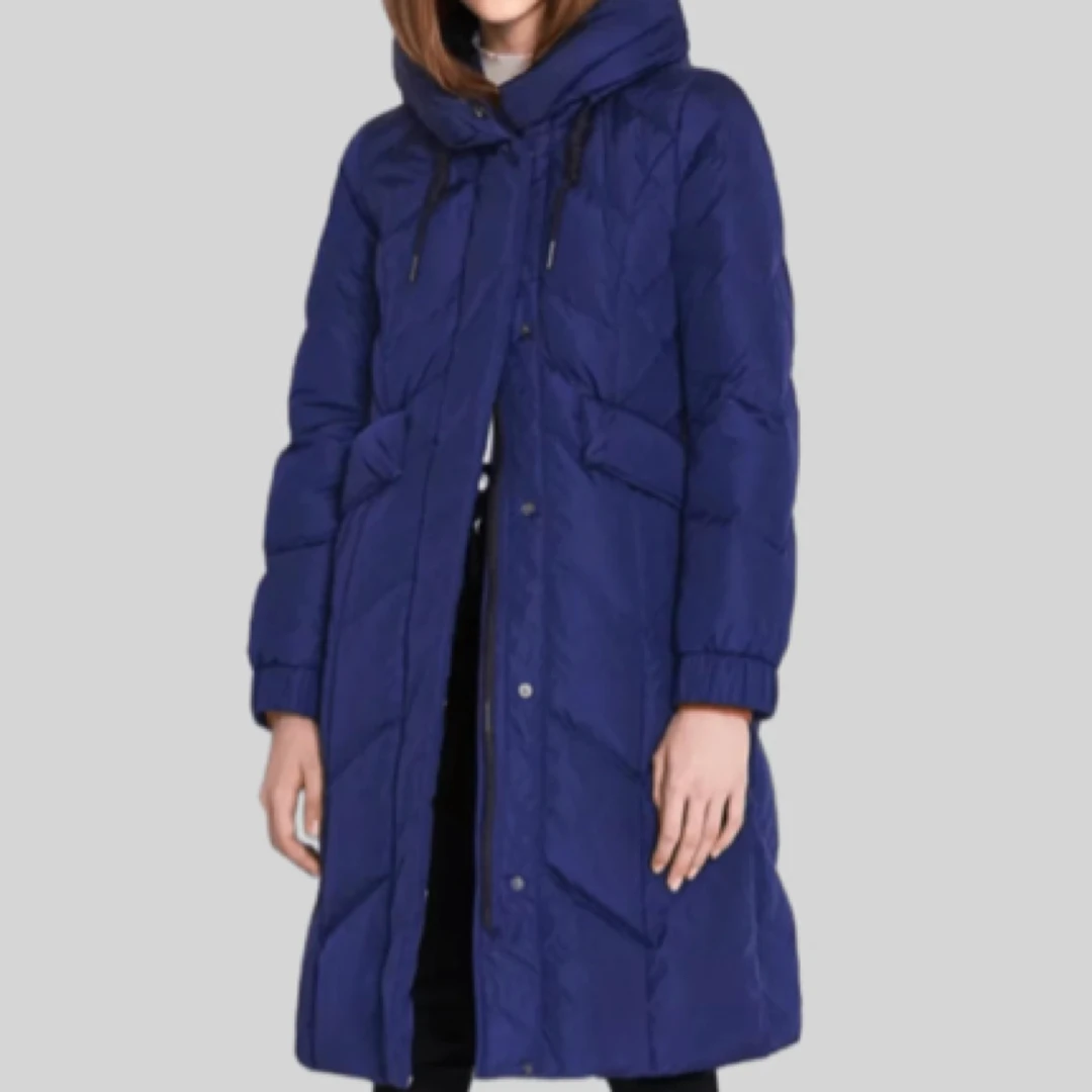 95斤以下可拍金羽杰小码特惠女款连帽中长款羽绒服