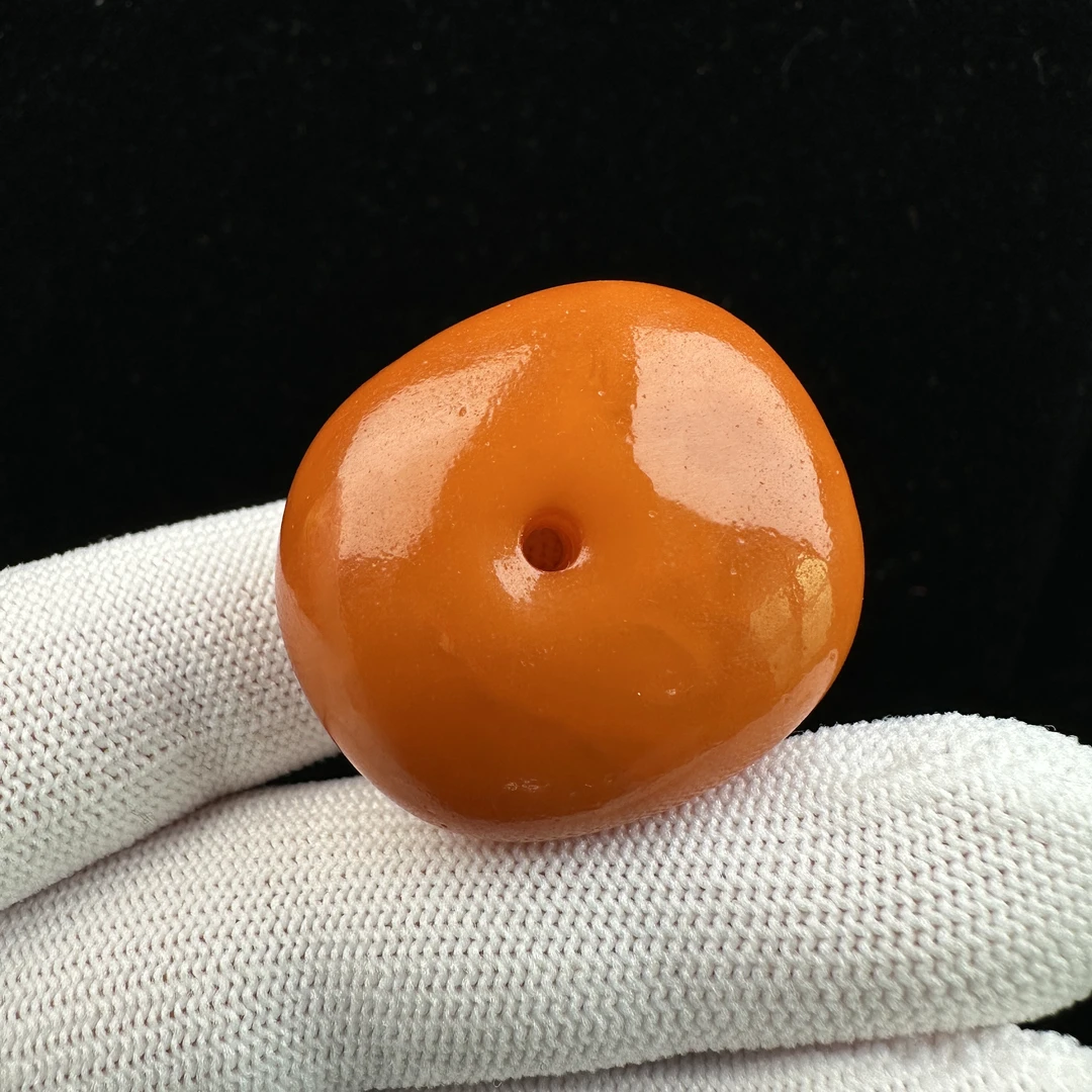 Y3882天然原矿蜜蜡老蜡藏扣33x17mm抖音基地质检发货