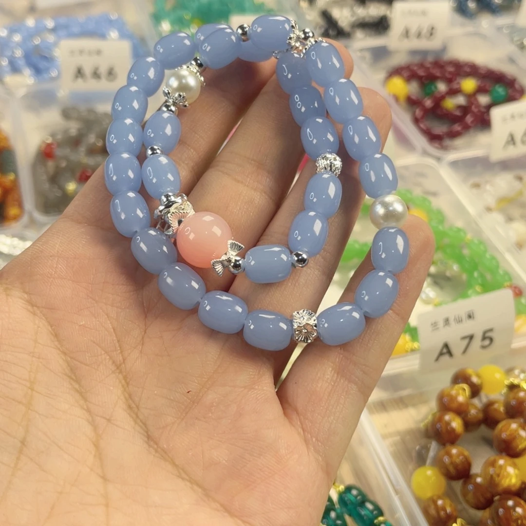 檀香紫檀（小叶紫檀）手串银S925镀金镶嵌