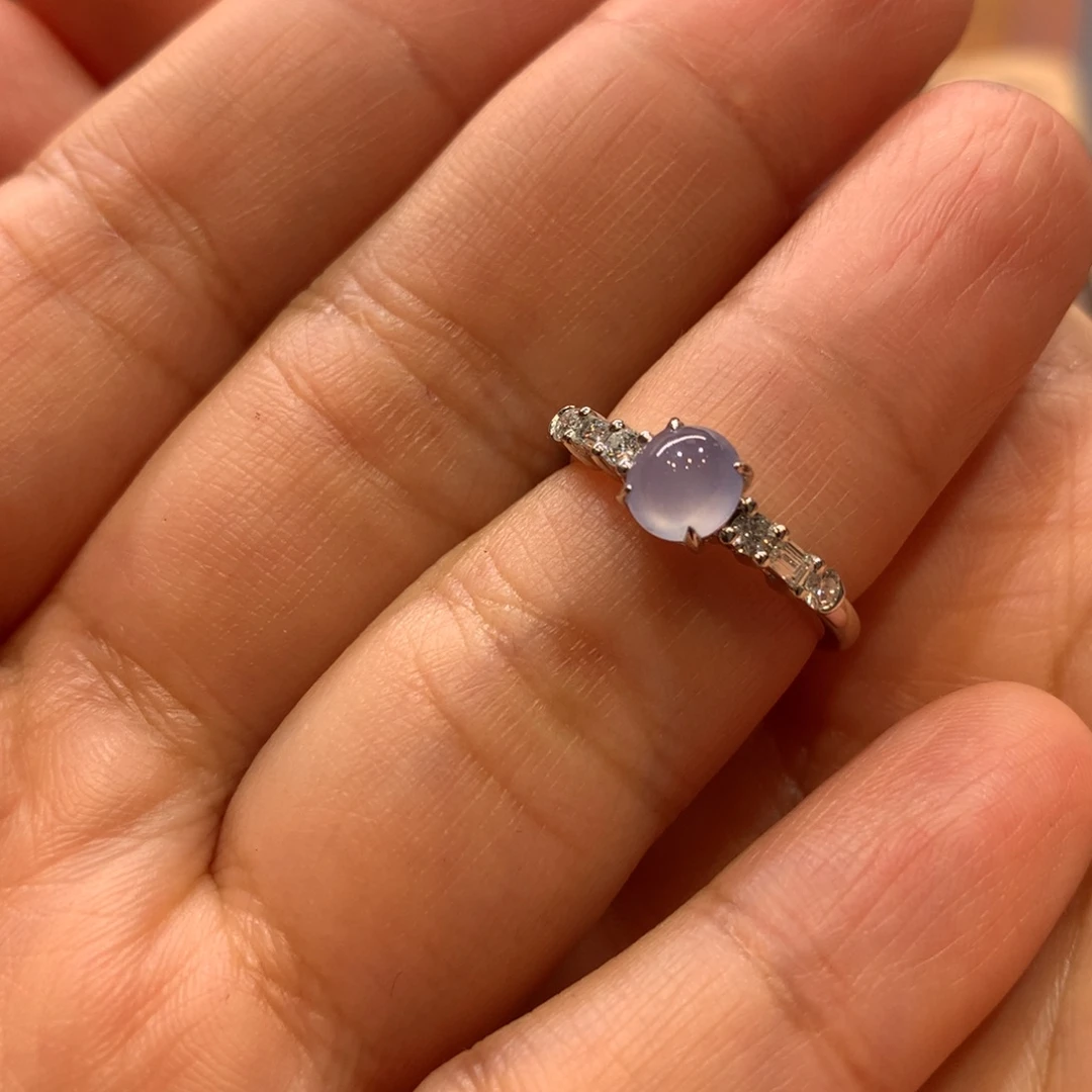 翡翠18K金镶嵌戒指戒指