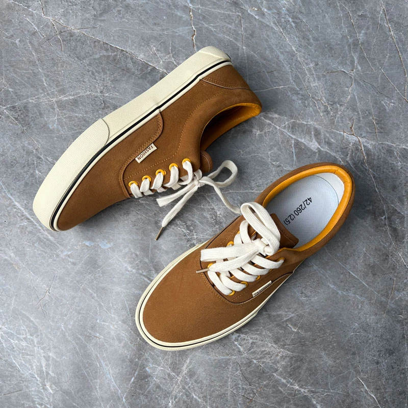 美式复古百搭低帮平底男士休闲板鞋潮款学生潮流百搭时尚帆布鞋子