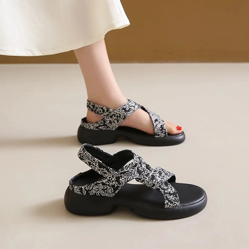 春夏新款夏季松糕厚底凉拖时尚拖鞋夏季2435