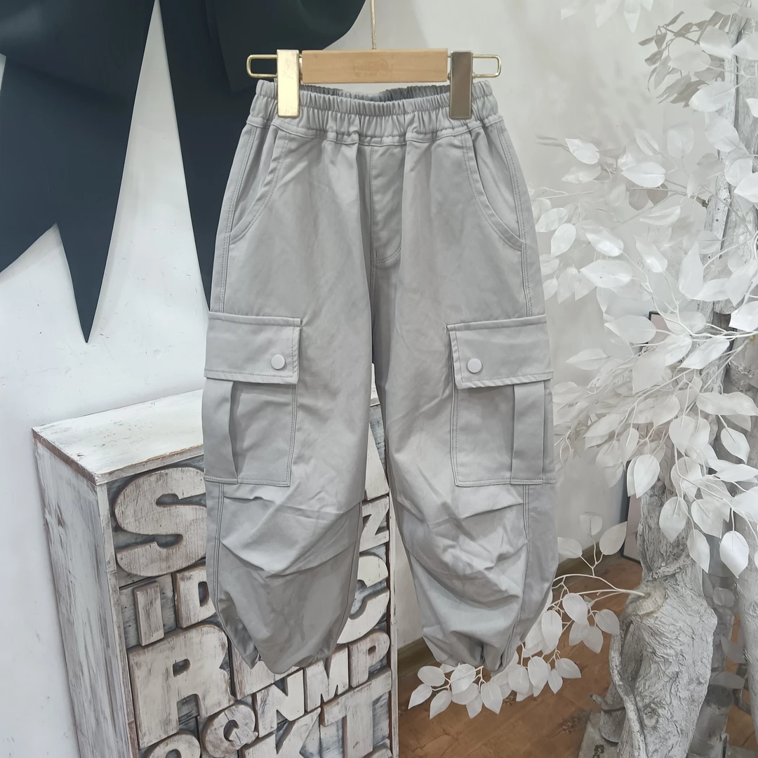 H204灰色休闲工装裤