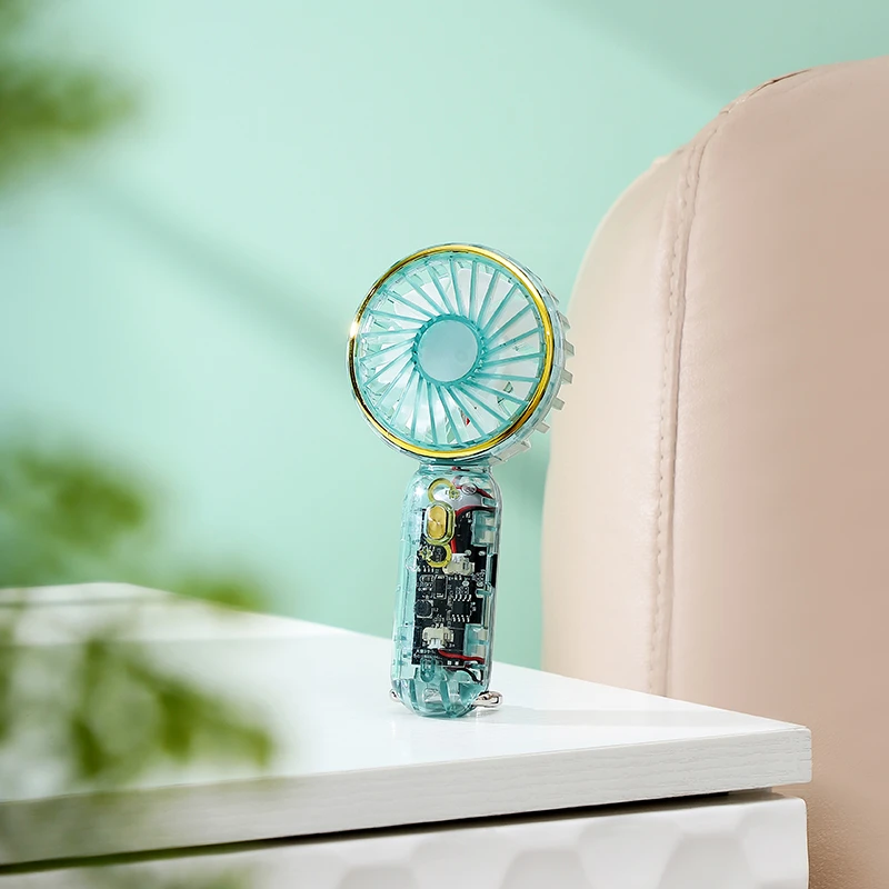 迷你冰感口袋风扇登山扣可充电便携式小风扇三档调节学生宿舍适应
