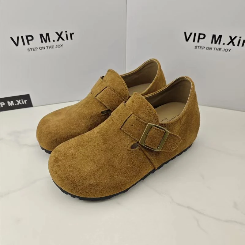 PC正品【勃肯鞋】5CM内增高欧货高定版全包头时尚休闲百搭女鞋2025