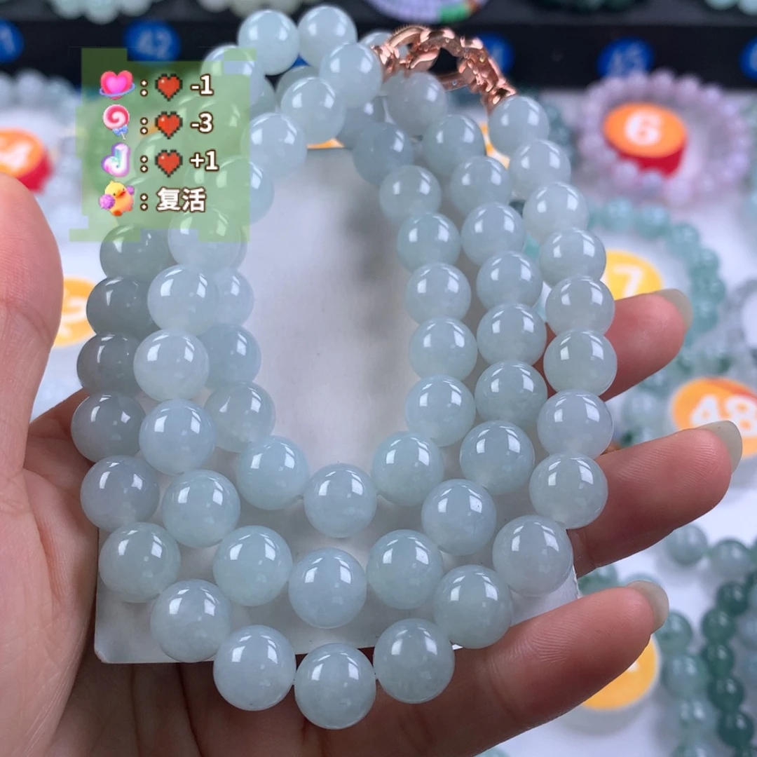 翡翠未镶嵌手链卡10.2