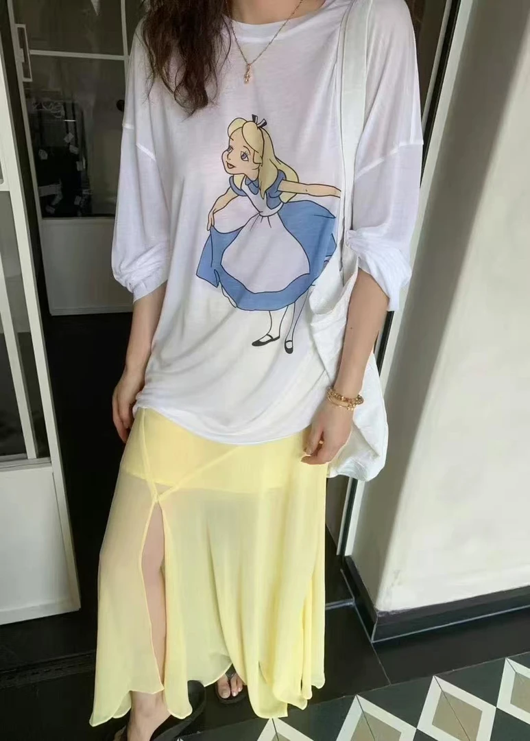 All In新款 超薄长袖防晒T恤 图案很可爱 宽松版型的