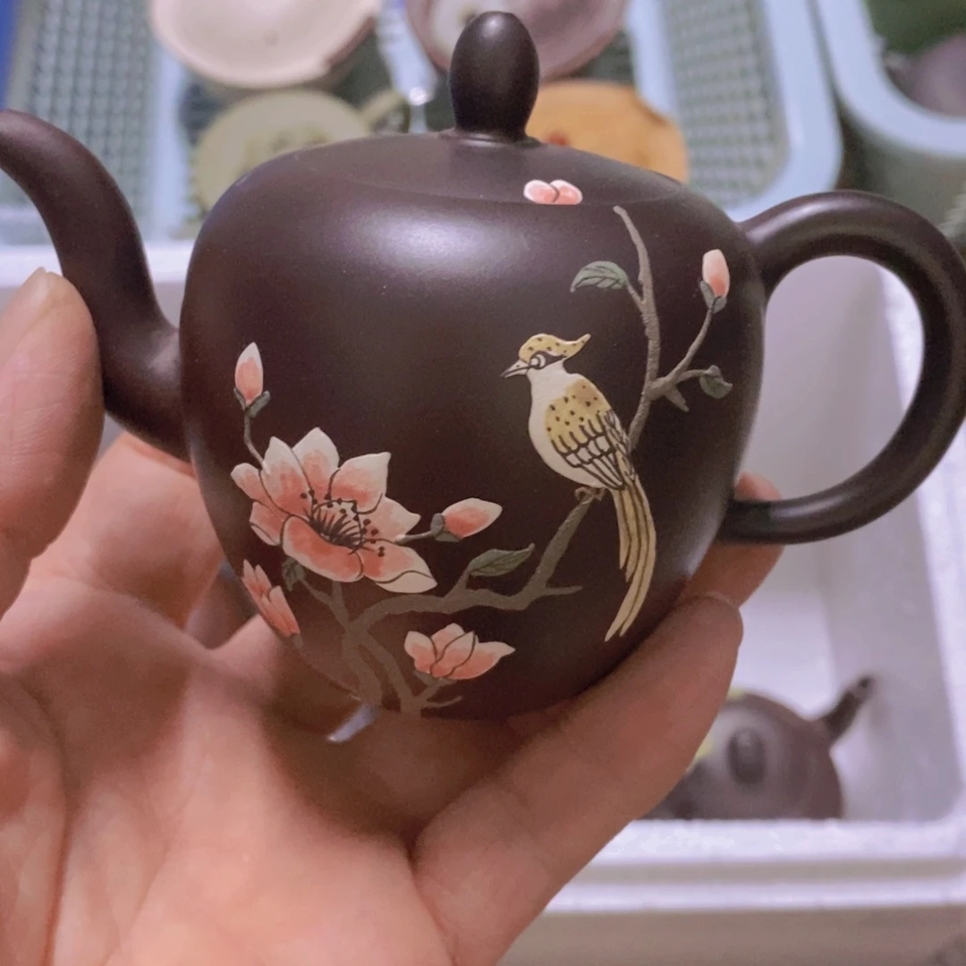 茶杯绿泥紫砂紫砂