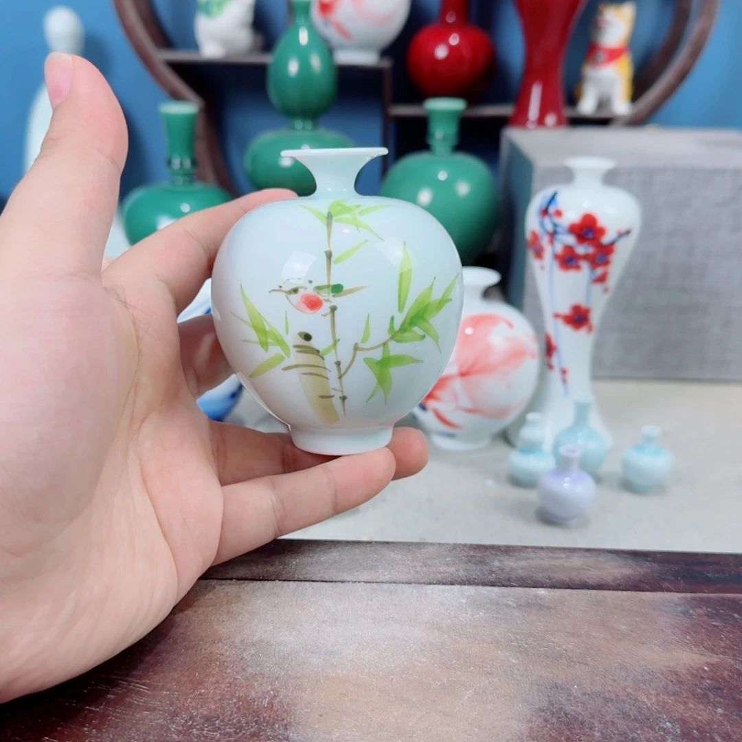 陶瓷手工小花器摆件