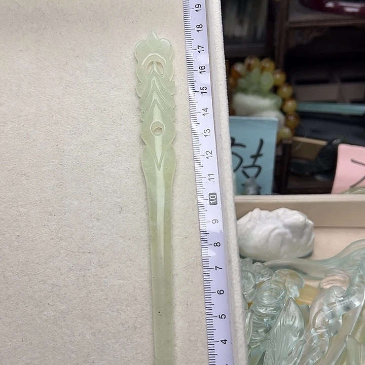 蛇纹石玉未镶嵌发簪