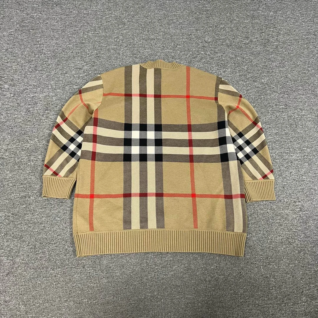 99新 AMIPARIS Burberry 巴宝莉 经典格纹 针织套头毛衣 99新 L码