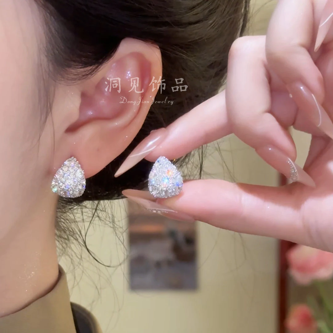 【闪耀心河】耳饰银色女日韩纯手工小众冷淡风素款ES788