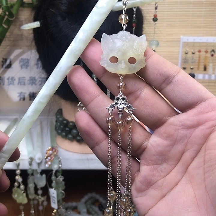 蛇纹石玉未镶嵌发簪