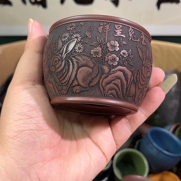 茶杯紫砂全手工紫砂主人杯