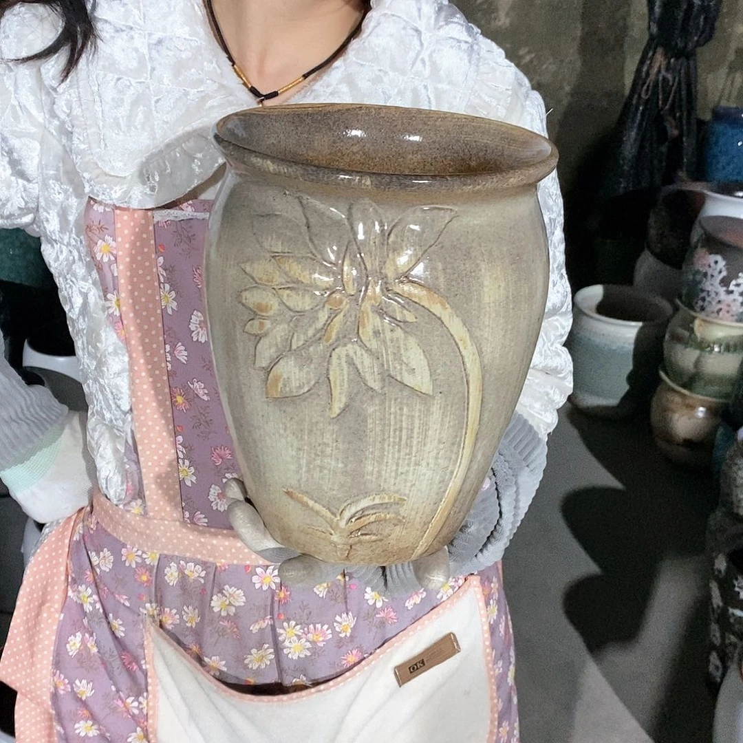 紫砂花盆正品口20高25