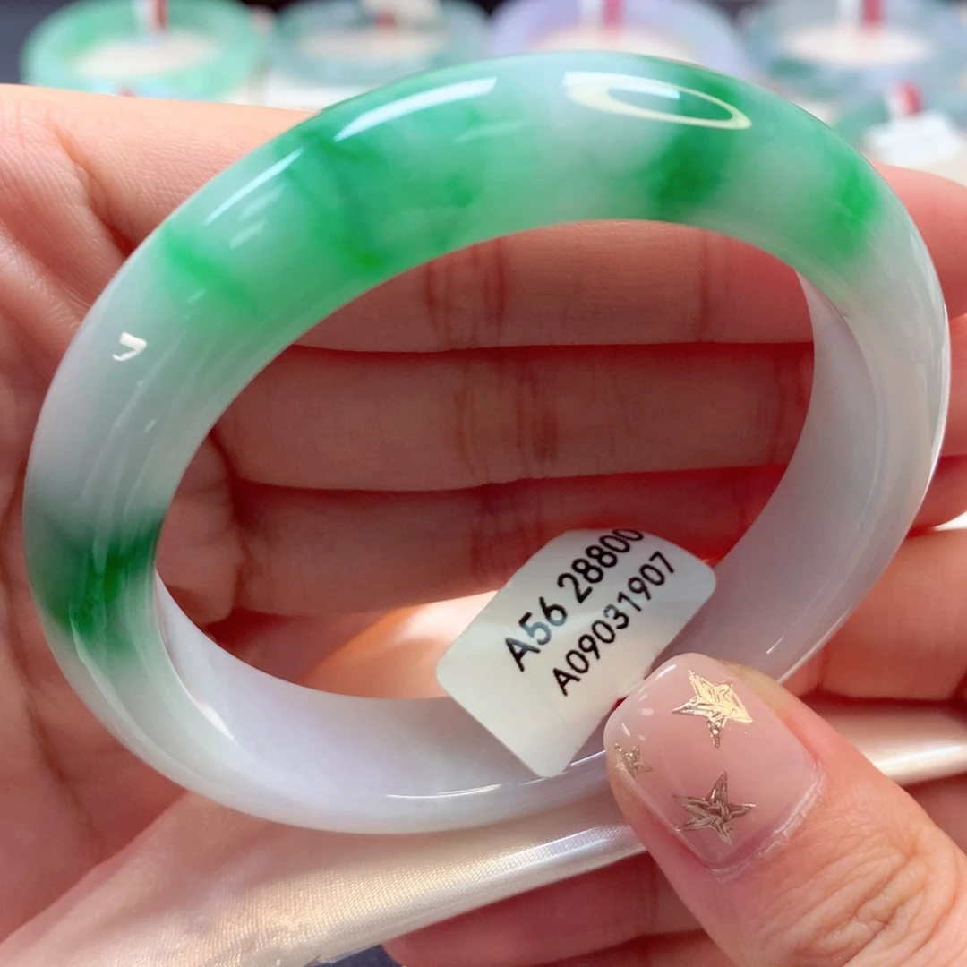 未镶嵌手镯翡翠35号正圈77