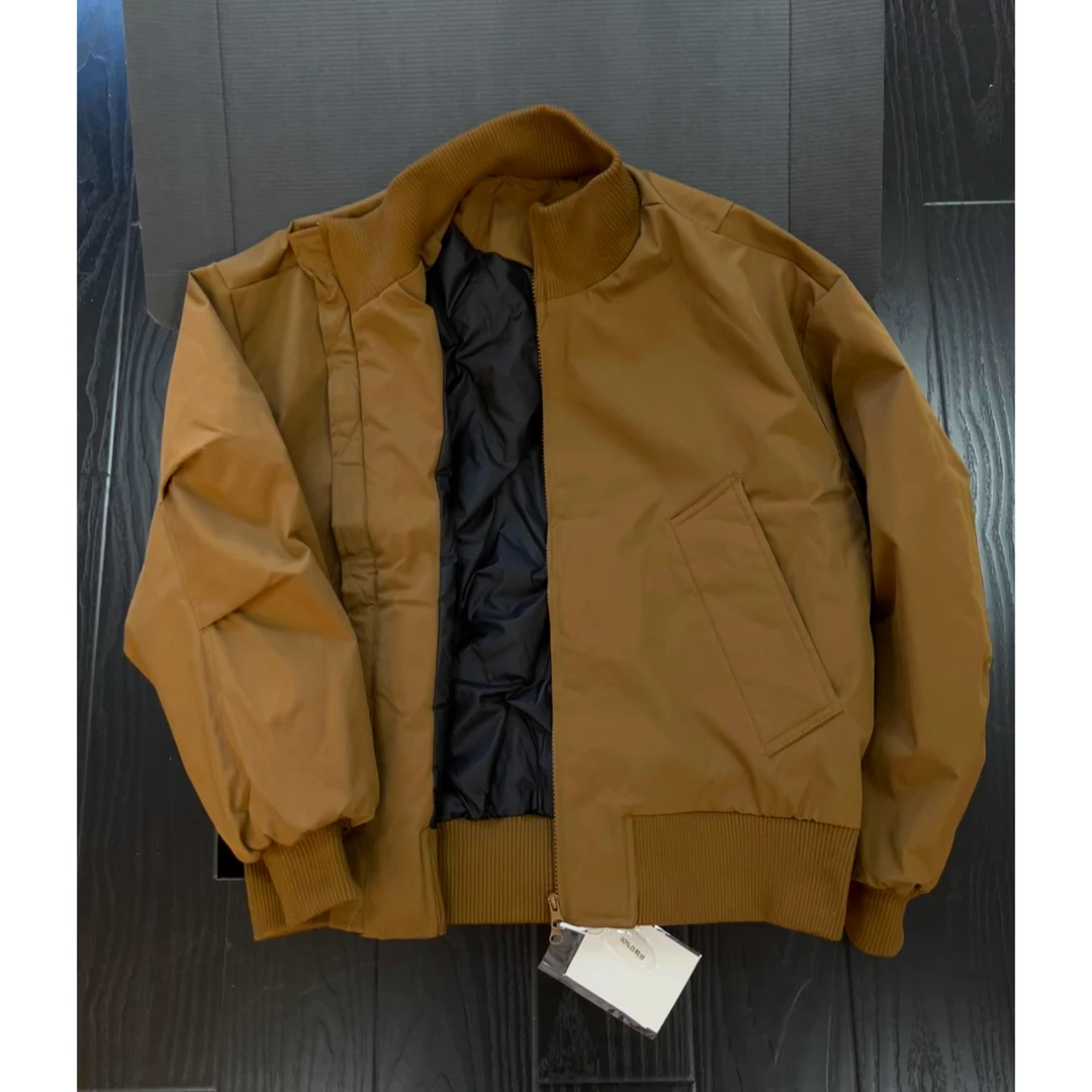 美式bomber飞行员羽绒服男冬季90白鸭绒棉服男款加厚男生短款外套