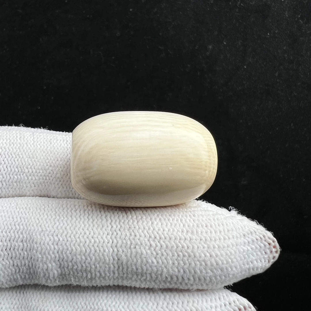 J6177 天然猛犸牙 桶珠20*29.2mm支持鉴定 假一罚四