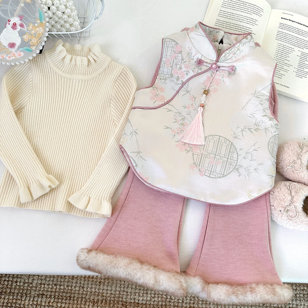 冬季爆款新中式洋气小仙女套装D68779