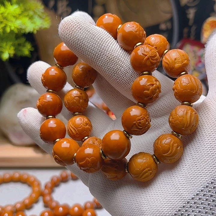 橄榄核手串/手链1.6铁核浮雕精品