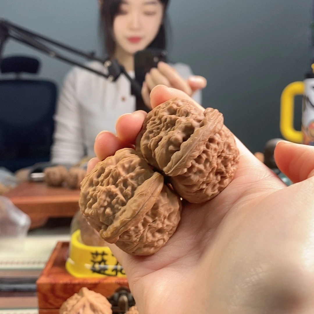 吊坠文玩核桃白狮子