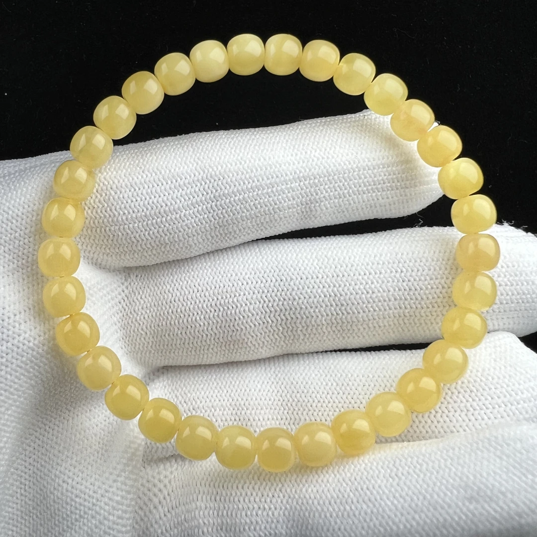 G1709天然原矿蜜蜡 金绞蜜单圈 6*5.4mm支持复检