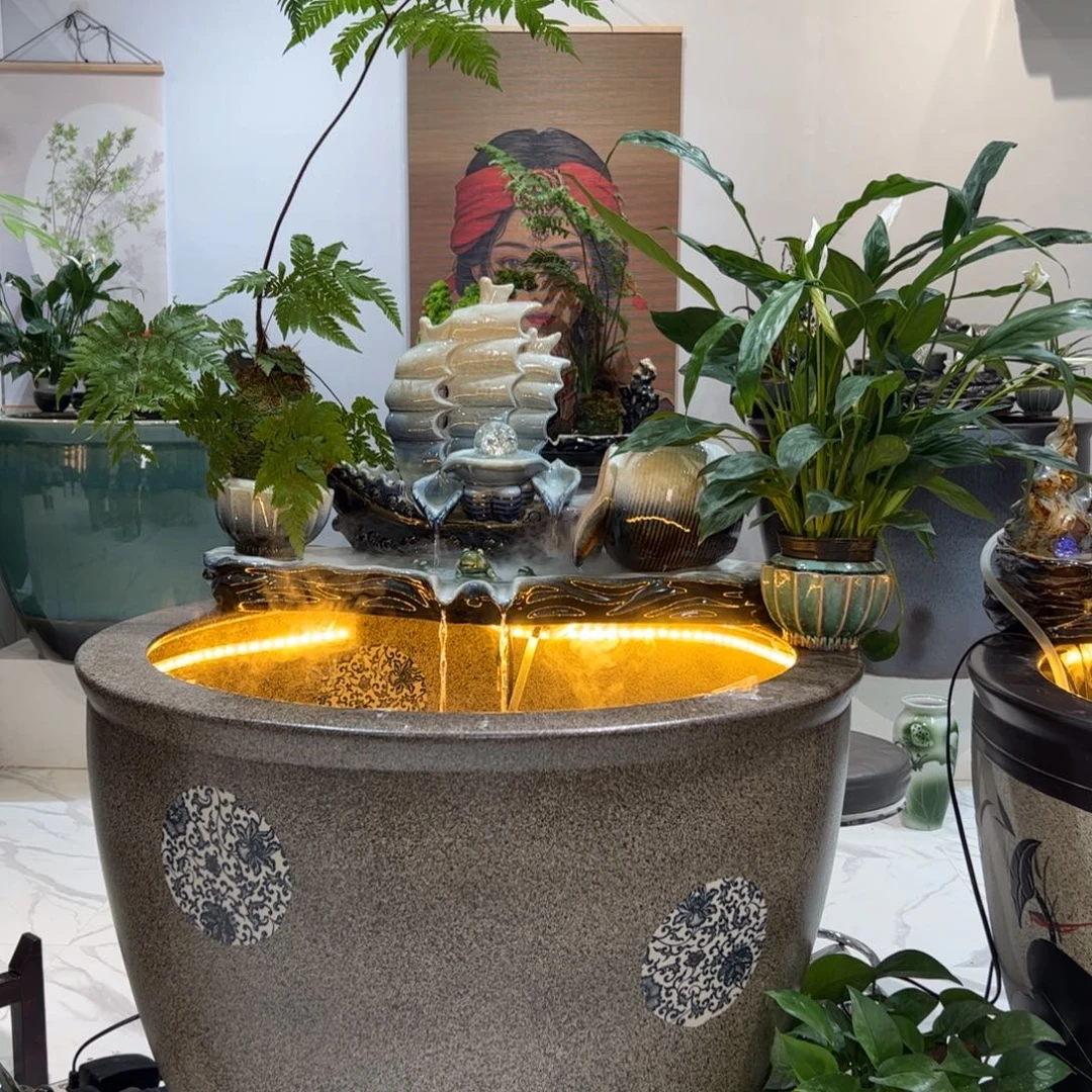 陶瓷景德镇陶瓷流水摆件