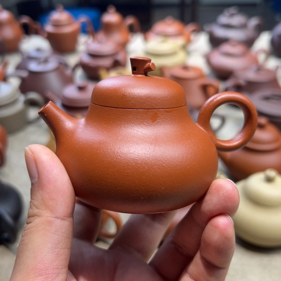 石****茶壶紫砂100毫升黄龙山朱泥