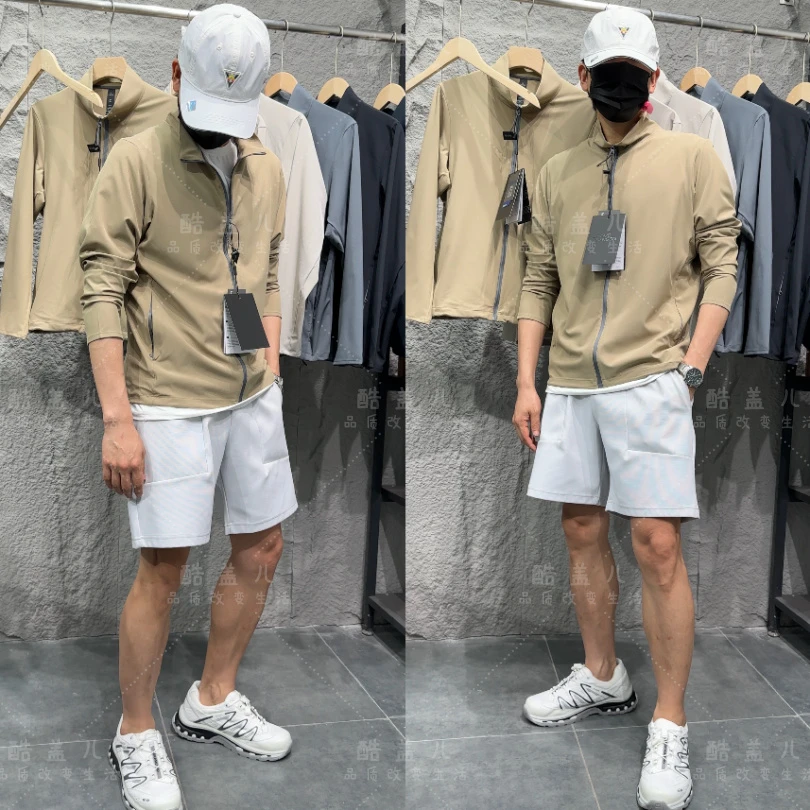 镇店牛货 意大利轻奢男士激光孔透气UPF50+防晒轻薄立领夹克外套