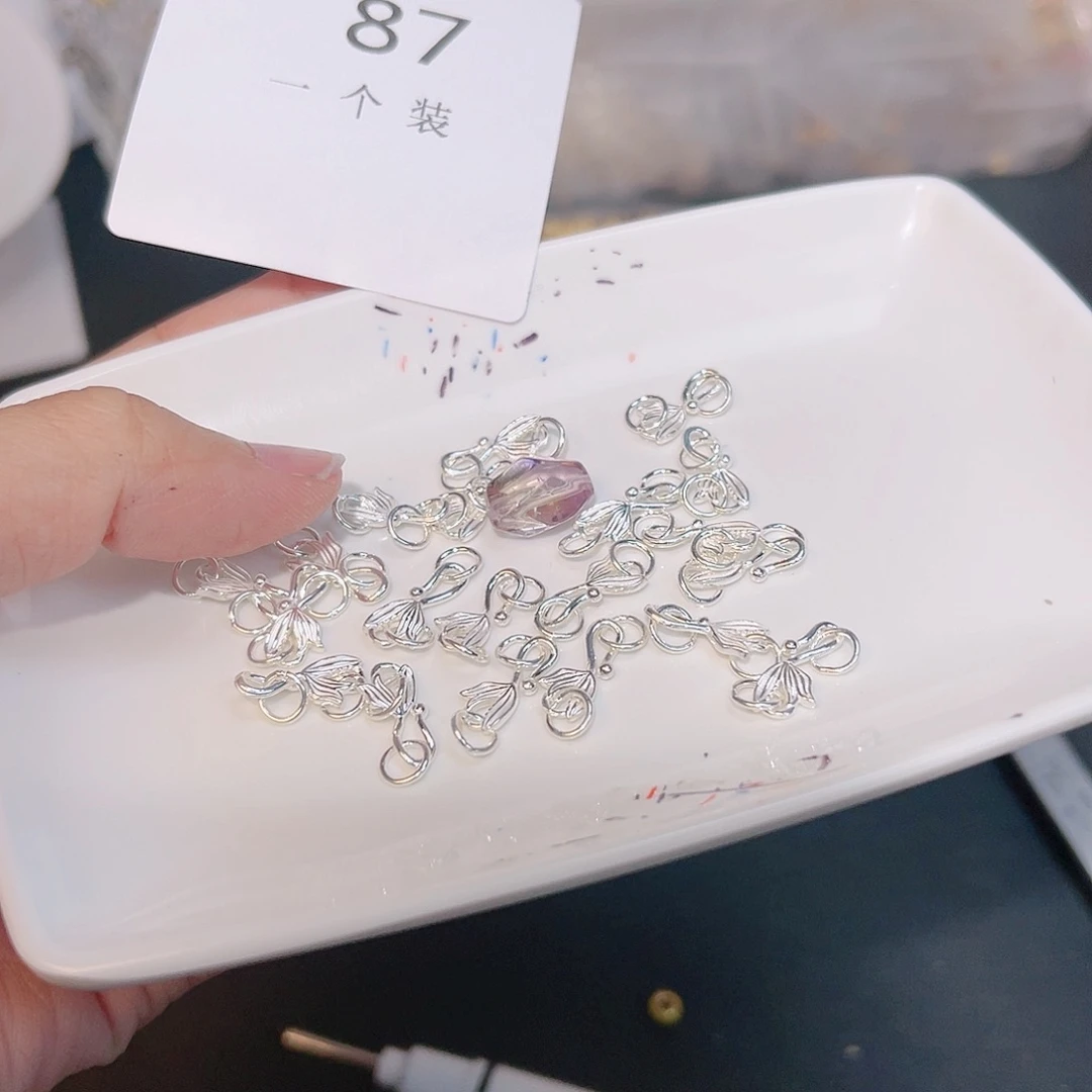 紫晶珠宝半成品银S925镶嵌87