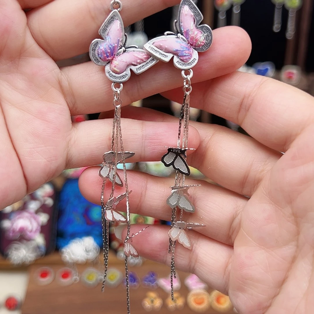 黄铜925银布艺手工刺绣