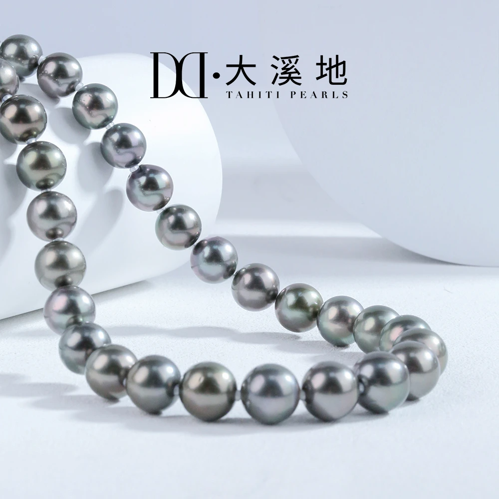 【吉尔德大证】陈陈推荐大溪地黑珍珠海水珠串项链14K金秋冬大颗