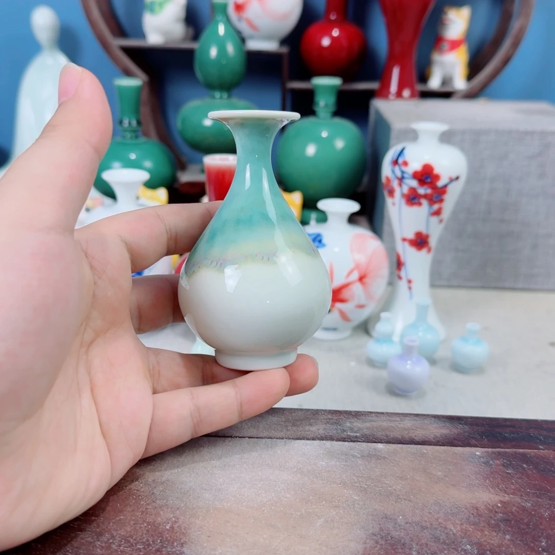 陶瓷手工小花器摆件