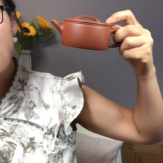 所***心茶壶紫砂老红泥汉瓦170cc