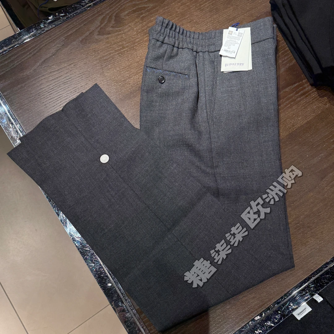 未使用 BURBERRY/博柏利 女士休闲长裤 西装裤100%绵羊毛 可裁剪