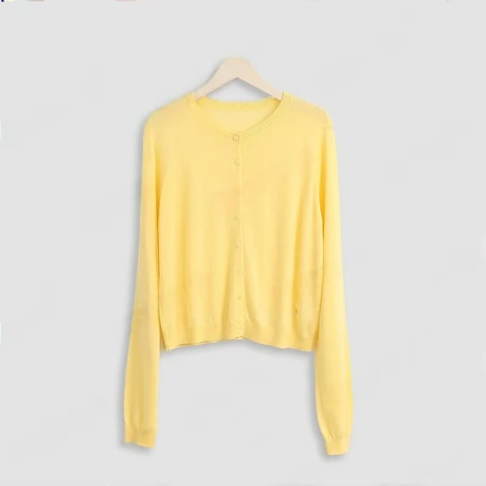 【专柜品质】 “欧若风”轻薄微透防晒针织开衫