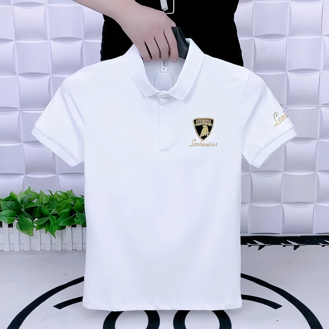 2025时尚Polo衫夏季男士短袖小翻领t恤高端商务休闲男装新款上衣