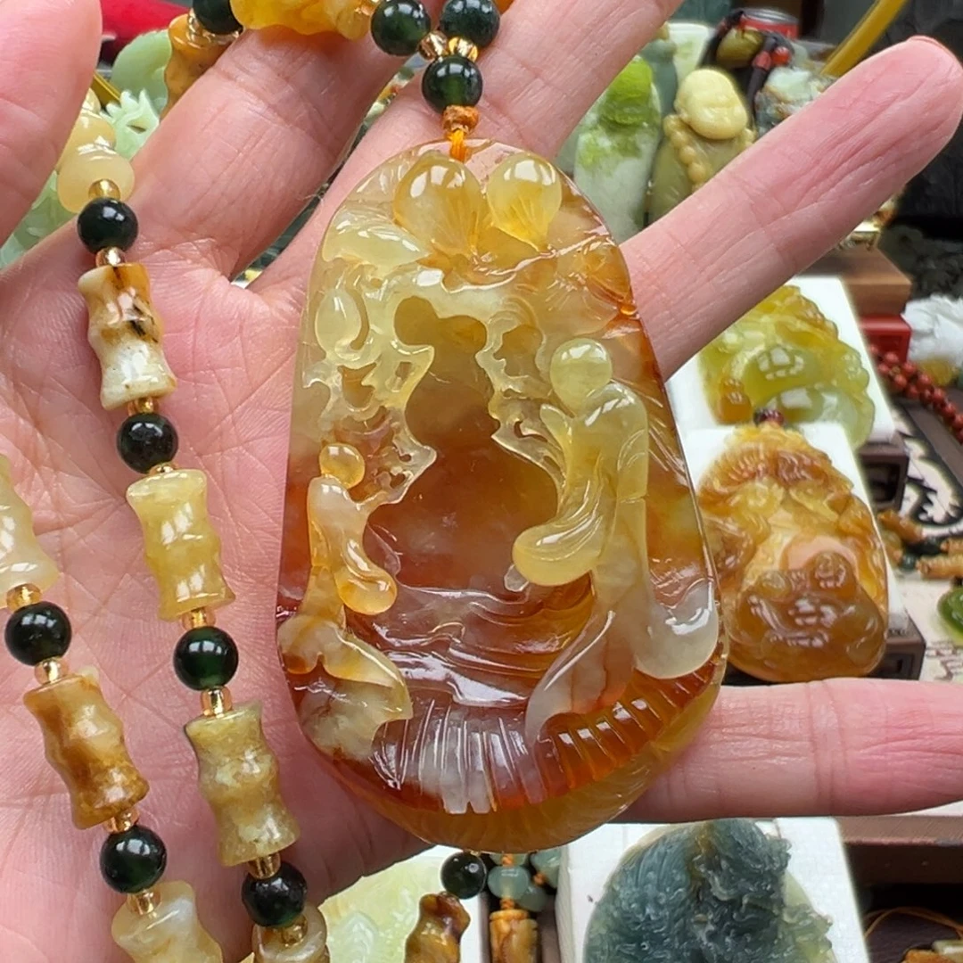 绽***芳岫玉未镶嵌挂件挂件