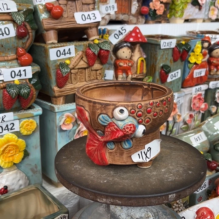 紫砂花盆粗陶材质多肉花盆