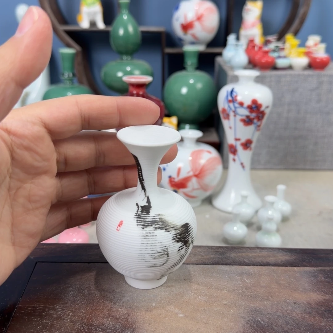 陶瓷手工小花器摆件
