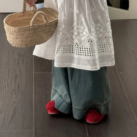 yiyaya 15107女童2025夏款超软薄款牛仔裤